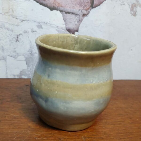 Striped Grey & Blue . Pot